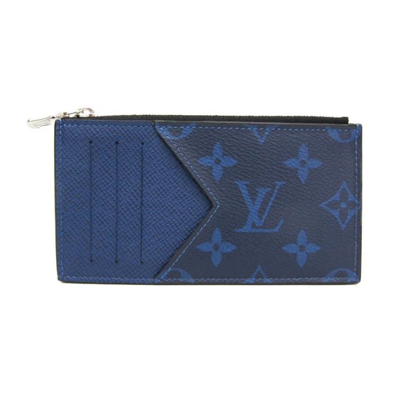 Louis Vuitton Taigarama Coin Card Holder M30270 Monogram Taigarama Card Case ...